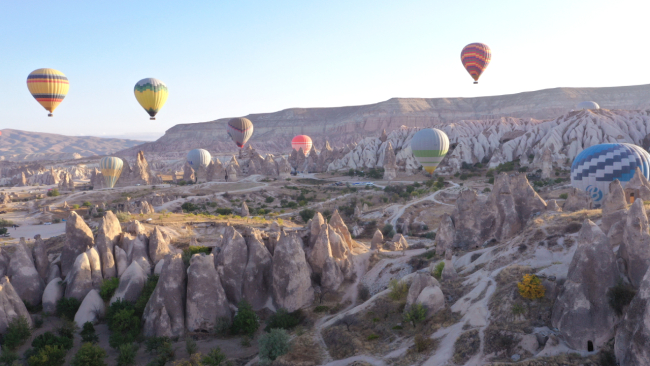 Kapadokya'da 508 bin 181 turist bölgeyi gökyüzünden izledi